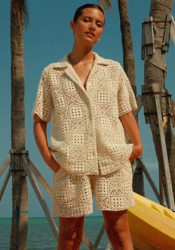 Pitusa Crochet Beach Shorts
