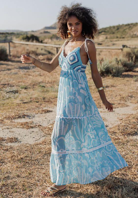 Crochet Beachwear Trends 2026: Piti Cuiti shell long dress